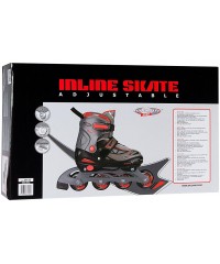 Роликовые коньки Nijdam Inline Skates Junior Adjustable Semisoft Boot Thunder