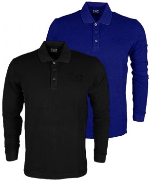 Футболка мужская Armany EA7 Polo Shirt Blue Black в Алматы