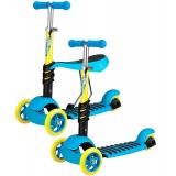 Самокат Nijdam 3-Wheel Scooter With Seat Mini BGZ Blue-Yellow-Black