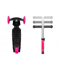 Самокат Nijdam 3-Wheel Scooter Tri-surfer Maxi RAZ Fluorescent Pink-Anthracite-Black