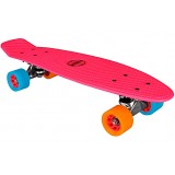 Скейтборд Nijdam Plastic Skateboard 22.5 Flipgrip-Board FOB Fuchsia-Fluorescent Orange-Blue