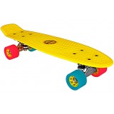 Скейтборд Nijdam Plastic Skateboard 22.5 Flipgrip-Board GBF Fluorescent Yellow-Blue-Fuchsia