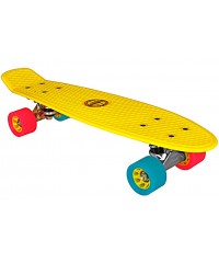 Скейтборд Nijdam Plastic Skateboard 22.5 Flipgrip-Board GBF Fluorescent Yellow-Blue-Fuchsia