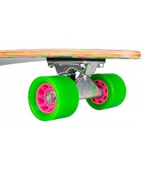 Скейтборд Nijdam Skateboard 22.5 Wood Free Flip Board FGG Pink-Green