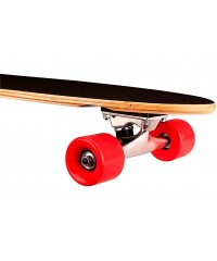 Скейтборд Black Dragon Longboard 36 Pintail Tropical Funk GWR Dark Grey-White-Pink-Emerald-Yellow