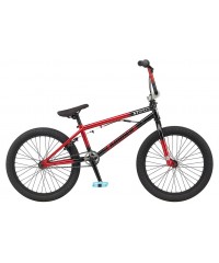 Велосипед BMX GT Slammer Satin Black-Gloss Red Fade Black White-Aqua Blue 20.0 OS 2021